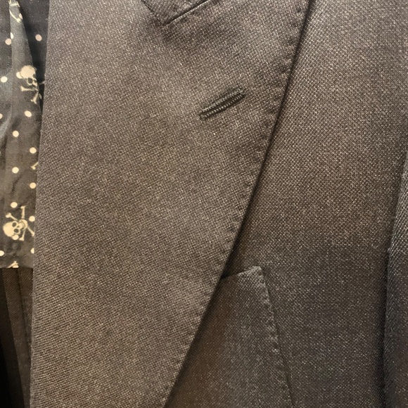 Dolce & Gabbana Men’s Blazer – Charcoal Wool, Skull Print Lining, Made in Italy - Picture 3 of 6